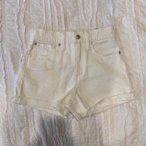 Madewell White Jean Shorts